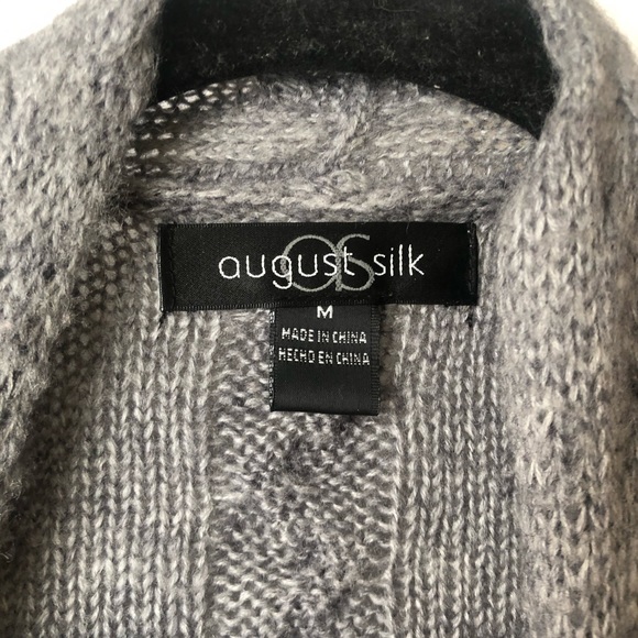 August Silk Open Cardigan with Tassels - Picture 3 of 3